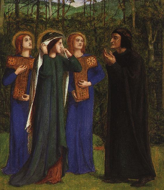 Dante Gabriel Rossetti The Meeting of Dante and Beatrice in Paradise china oil painting image